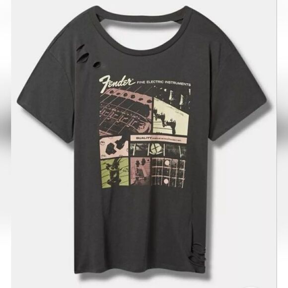 Torrid Fender Distressed Graphic Tee - Picture 1 of 7
